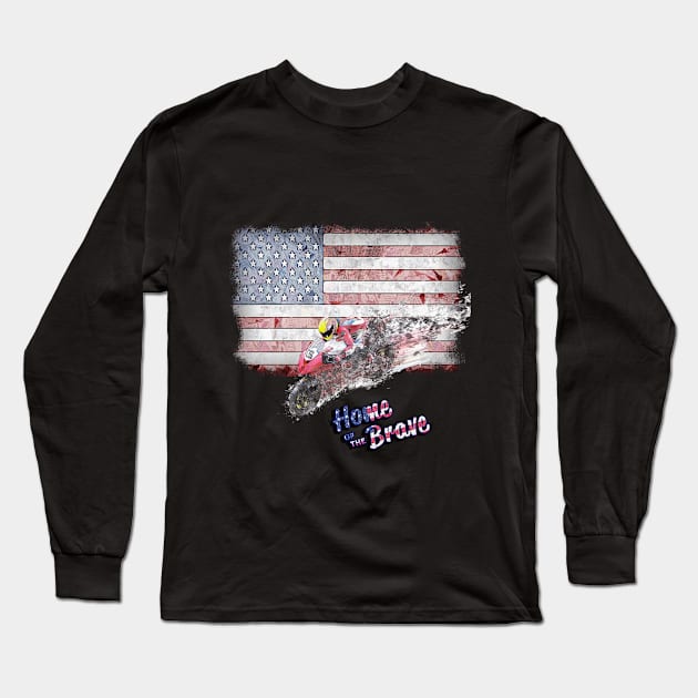 USA flag - home of the brave Long Sleeve T-Shirt by momo1978